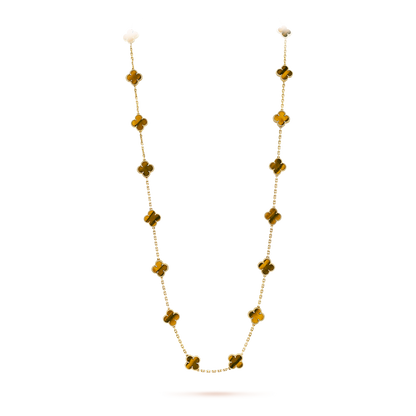 CLOVER 20 MOTIFS TIGER EYE ROSE GOLD