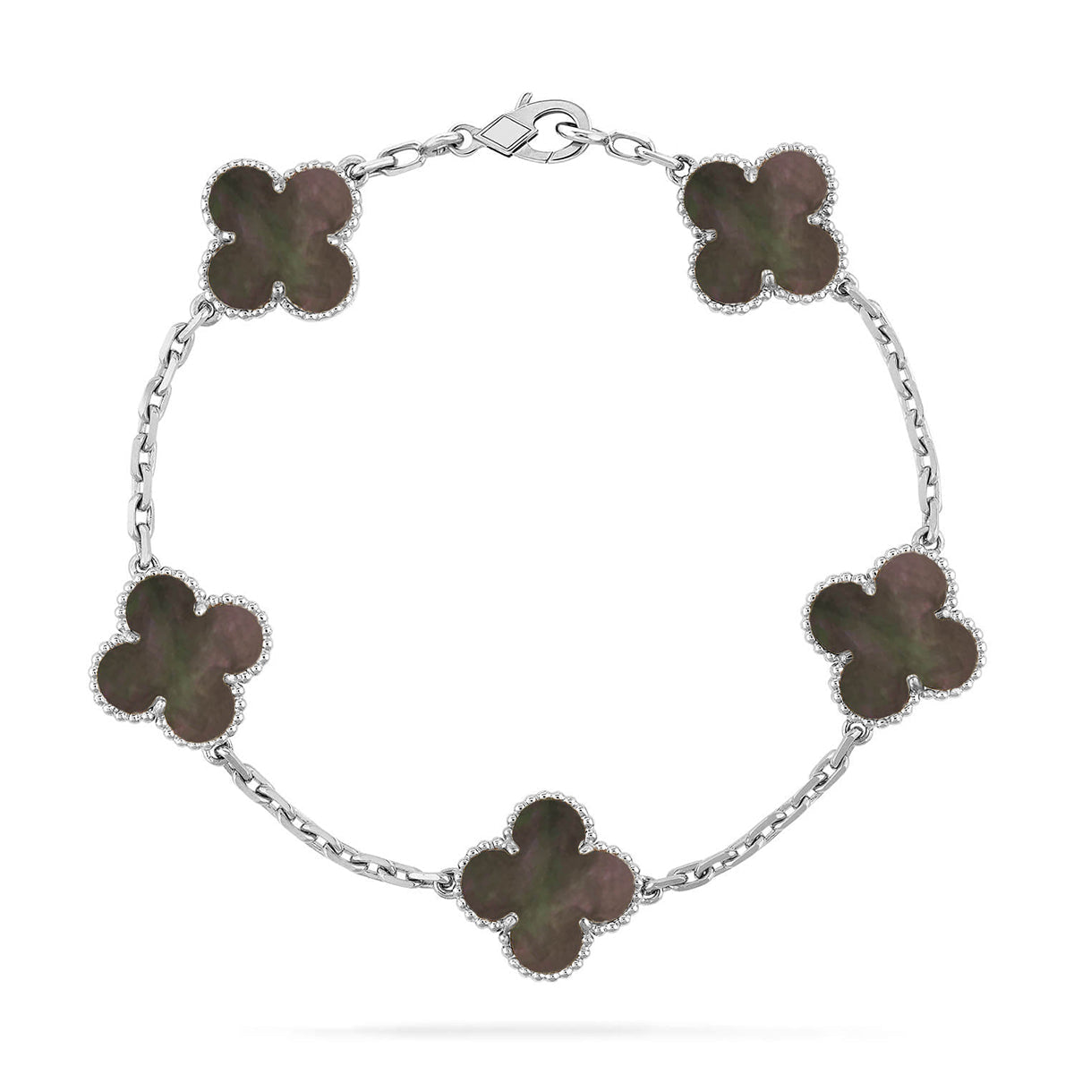 CLOVER 5 MOTIF GRAY MOP BRACELET COLLECTION