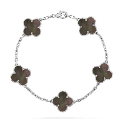 CLOVER 5 MOTIF GRAY MOP BRACELET COLLECTION