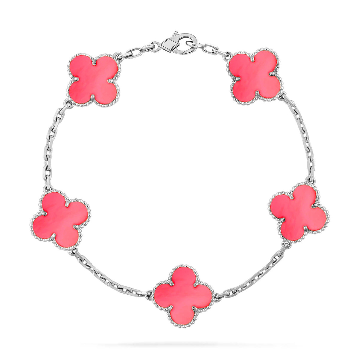 CLOVER 5 MOTIFS  PINK MOP BRACELET COLLECTION