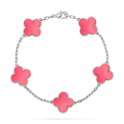 CLOVER 5 MOTIFS  PINK MOP BRACELET COLLECTION