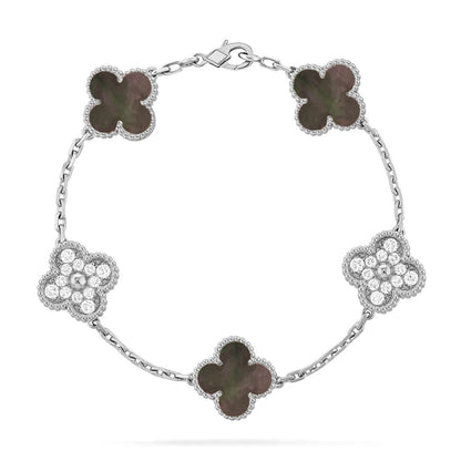 CLOVER 5 MOTIF GRAY MOP BRACELET COLLECTION