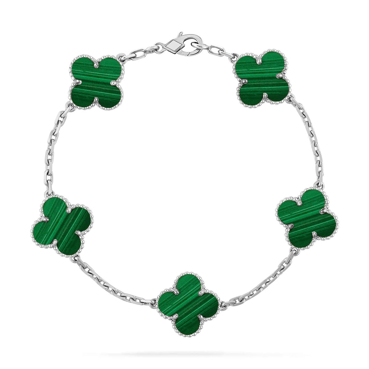 CLOVER 5 MOTIF MALACHITE BRACELET COLLECTION