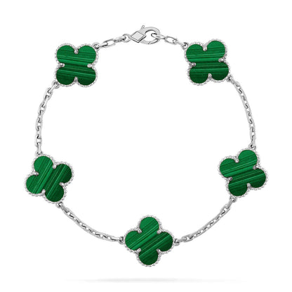 CLOVER 5 MOTIF MALACHITE BRACELET COLLECTION