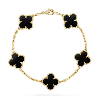 CLOVER 5 MOTIF ONYXS BRACELET COLLECTION