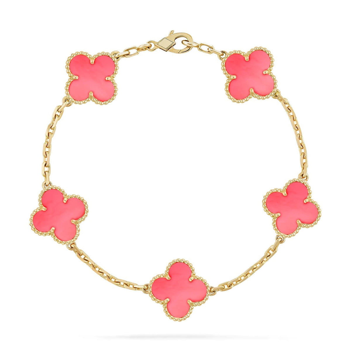 CLOVER 5 MOTIFS  PINK MOP BRACELET COLLECTION