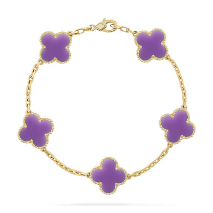 CLOVER 5 MOTIF LIGHT PURPLE BRACELET COLLECTION