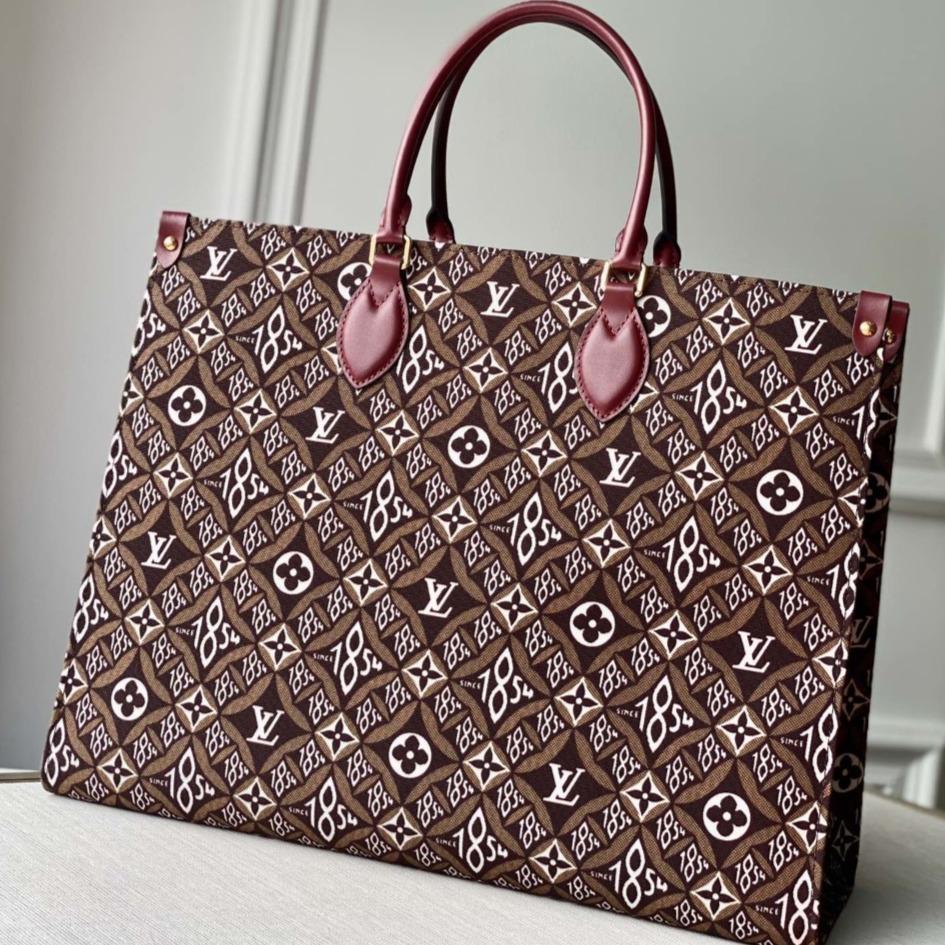 LV SINCE 1984 ONTHEGO GM ブラウンテキスタイル