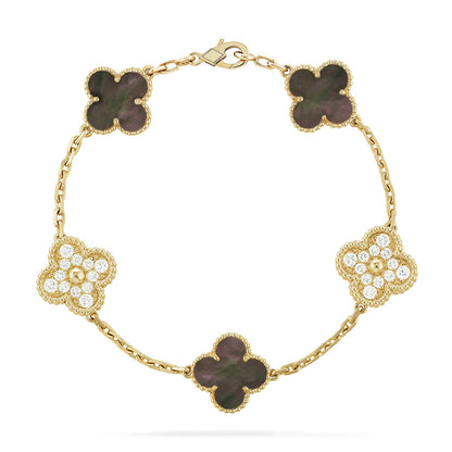 CLOVER 5 MOTIF GRAY MOP BRACELET COLLECTION