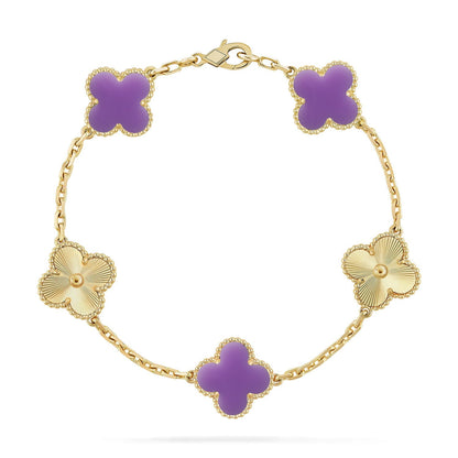 CLOVER 5 MOTIF LIGHT PURPLE BRACELET COLLECTION