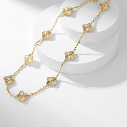CLOVER 10 MOTIFS LASER NECKLACE