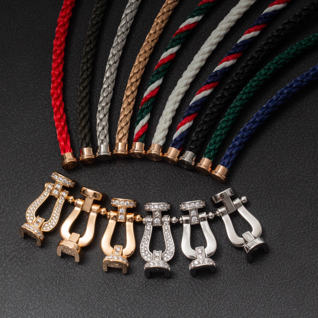 FORCE LARGE HORSESHOE NO DIAMOND BRACELET SILVER