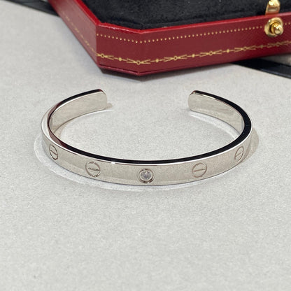 LOVE BRACELET 6.1MM 1 DIAMOND OPEN CUFF