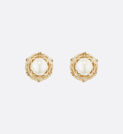 Boucles d'oreilles CD TRIBALES PERLES OR DIAMANTS