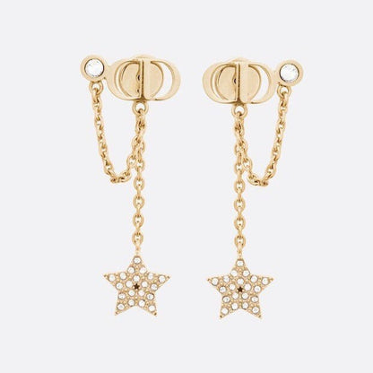 BOUCLES D'OREILLES PETIT CD STAR OR DIAMANT
