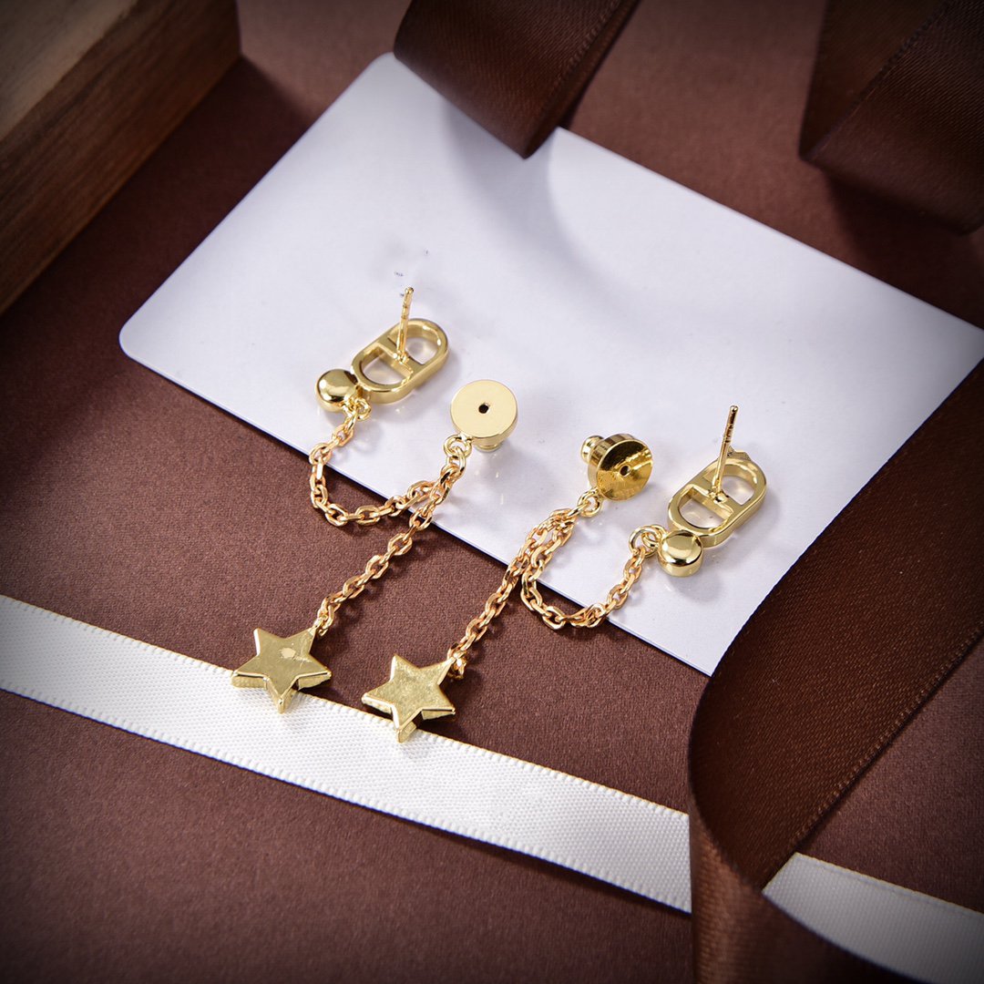 BOUCLES D'OREILLES PETIT CD STAR OR DIAMANT