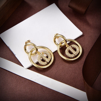 Boucles d'oreilles CD DROP en or et diamants