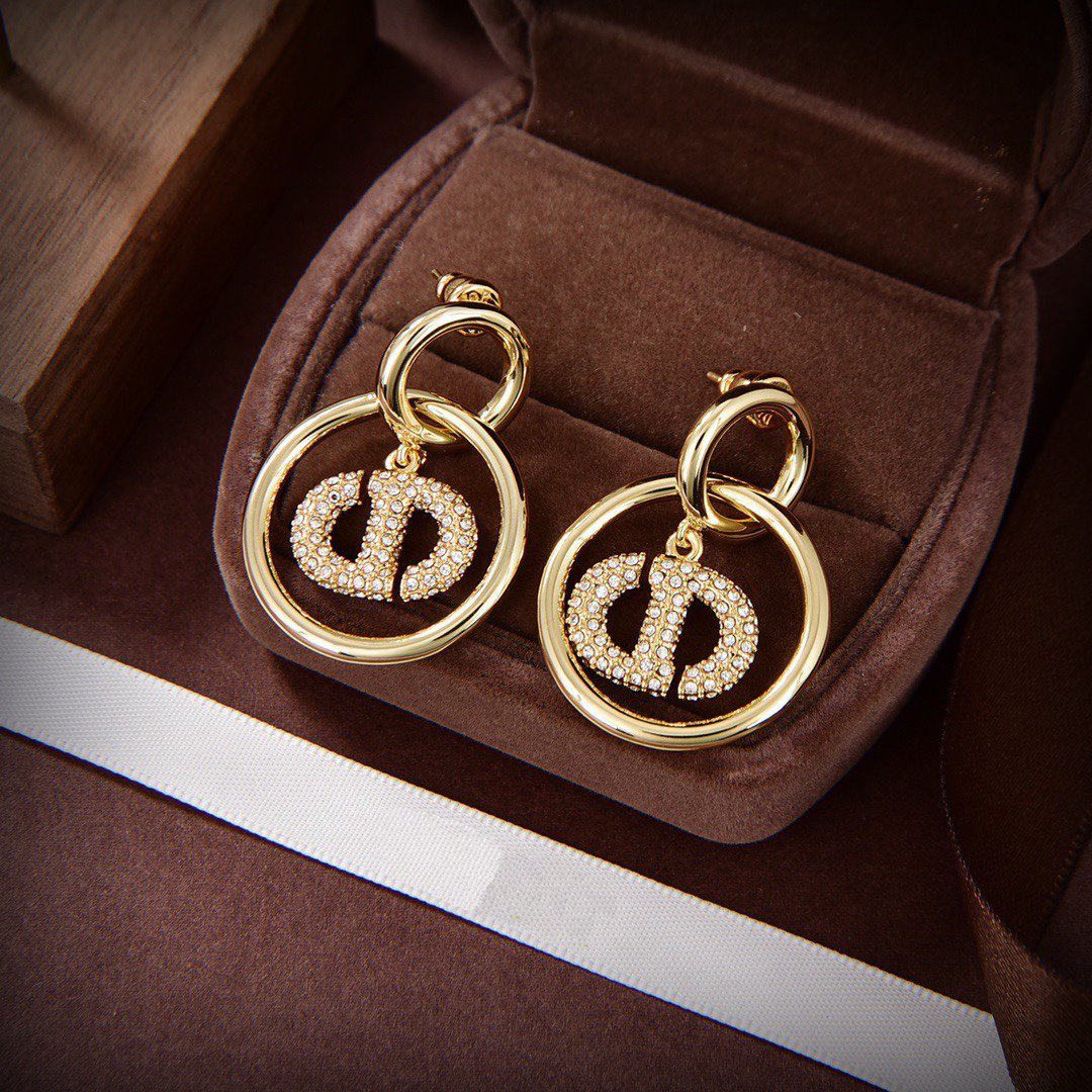 Boucles d'oreilles CD DROP en or et diamants