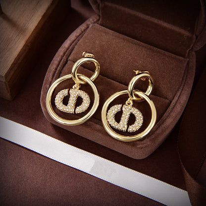 Boucles d'oreilles CD DROP en or et diamants
