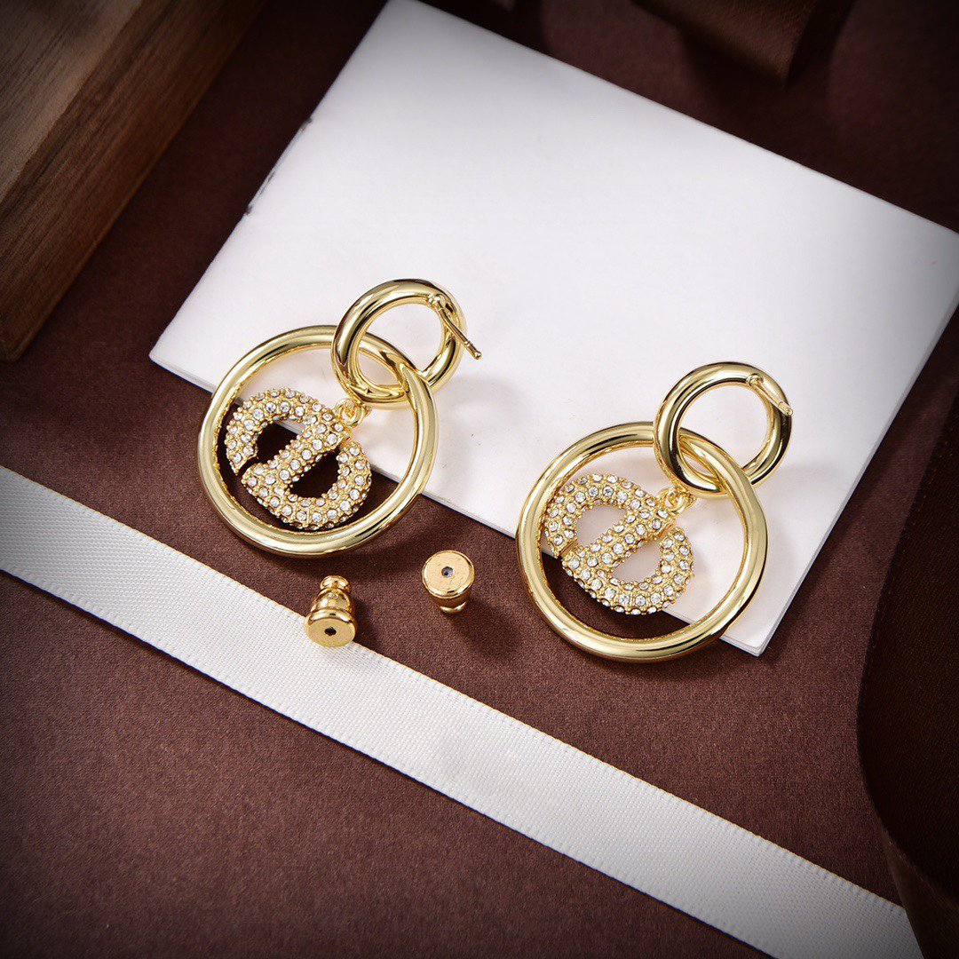 Boucles d'oreilles CD DROP en or et diamants
