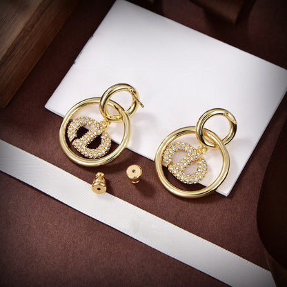 Boucles d'oreilles CD DROP en or et diamants