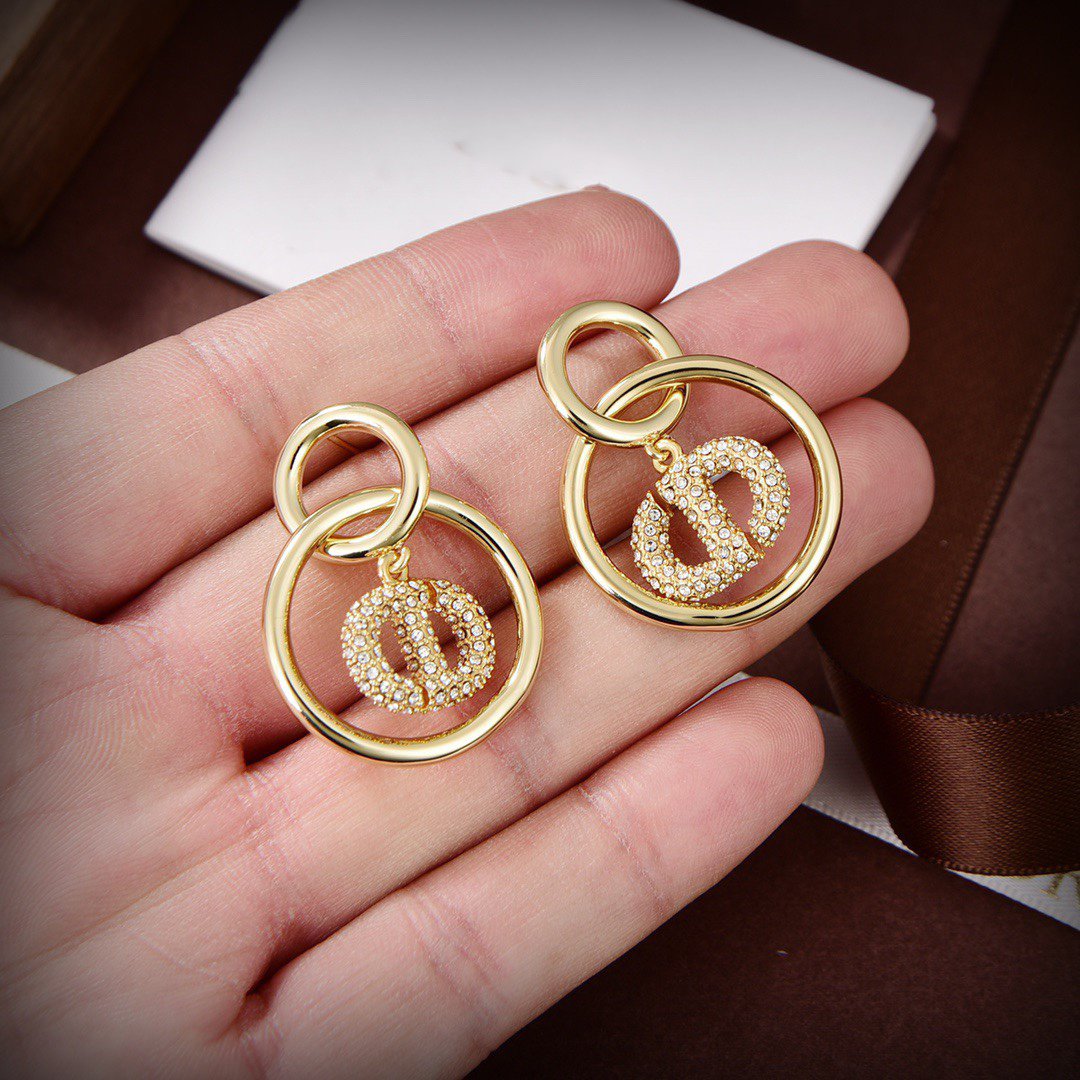 Boucles d'oreilles CD DROP en or et diamants