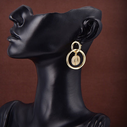 Boucles d'oreilles CD DROP en or et diamants