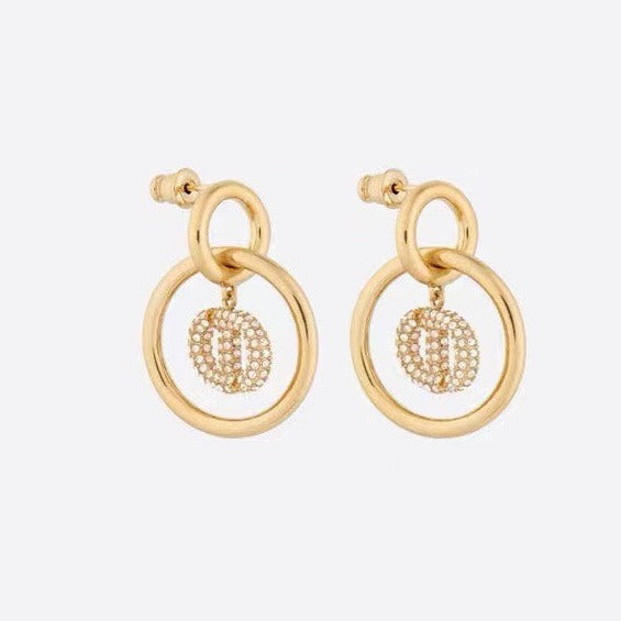 Boucles d'oreilles CD DROP en or et diamants