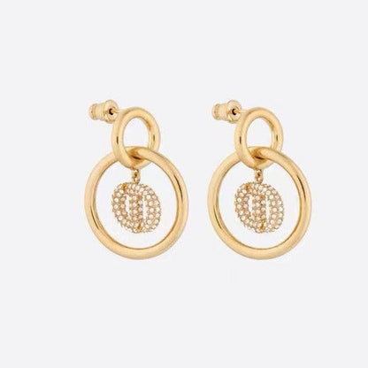 Boucles d'oreilles CD DROP en or et diamants