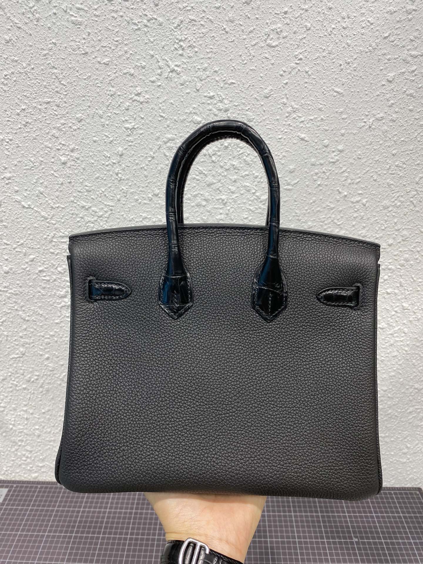 HM バーキン 25cm ブラック クロコダイル＆トゴレザー ゴールド金具