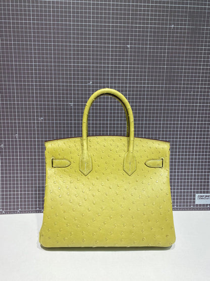 HM バーキン 30cm ライム オーストリッチレザー ゴールド金具