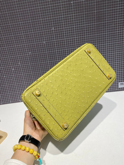 HM バーキン 30cm ライム オーストリッチレザー ゴールド金具