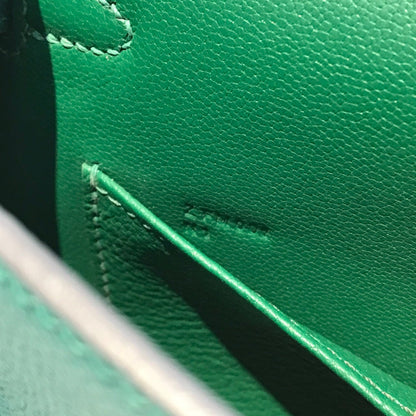 HM KELLY MINI 20 EPSOM VERT QUINCAILLERIE OR