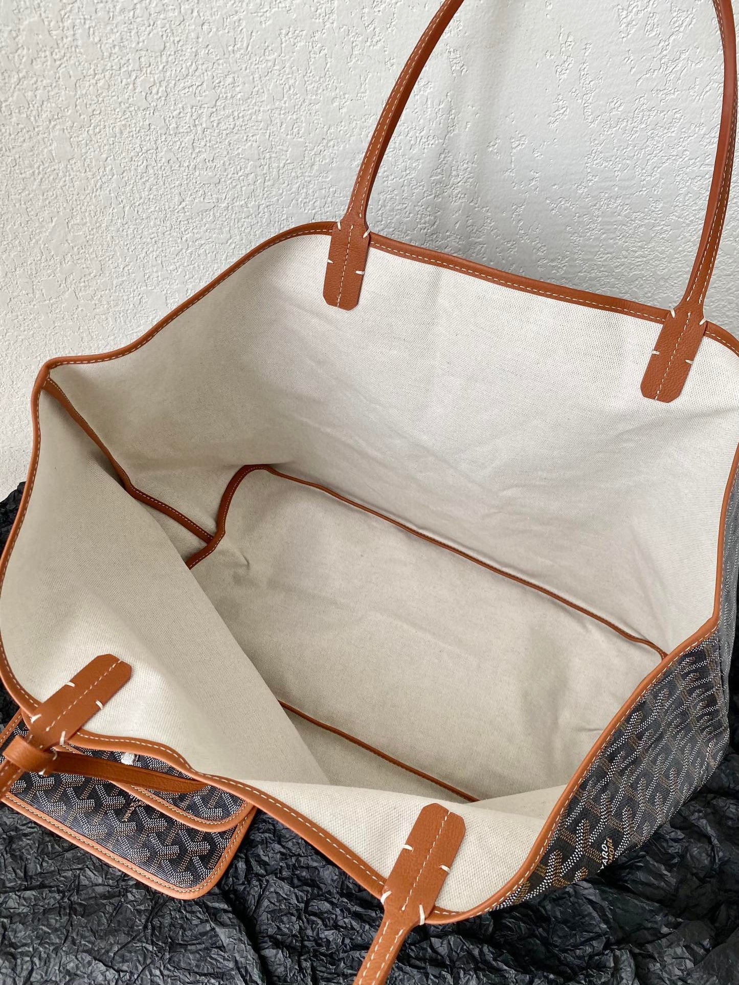 SAINT LOUIS GM 40CM TOILE NOIRE ET BRUN