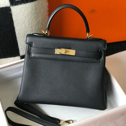 HM KELLY 28CM NOIR TOGO QUINCAILLERIE OR