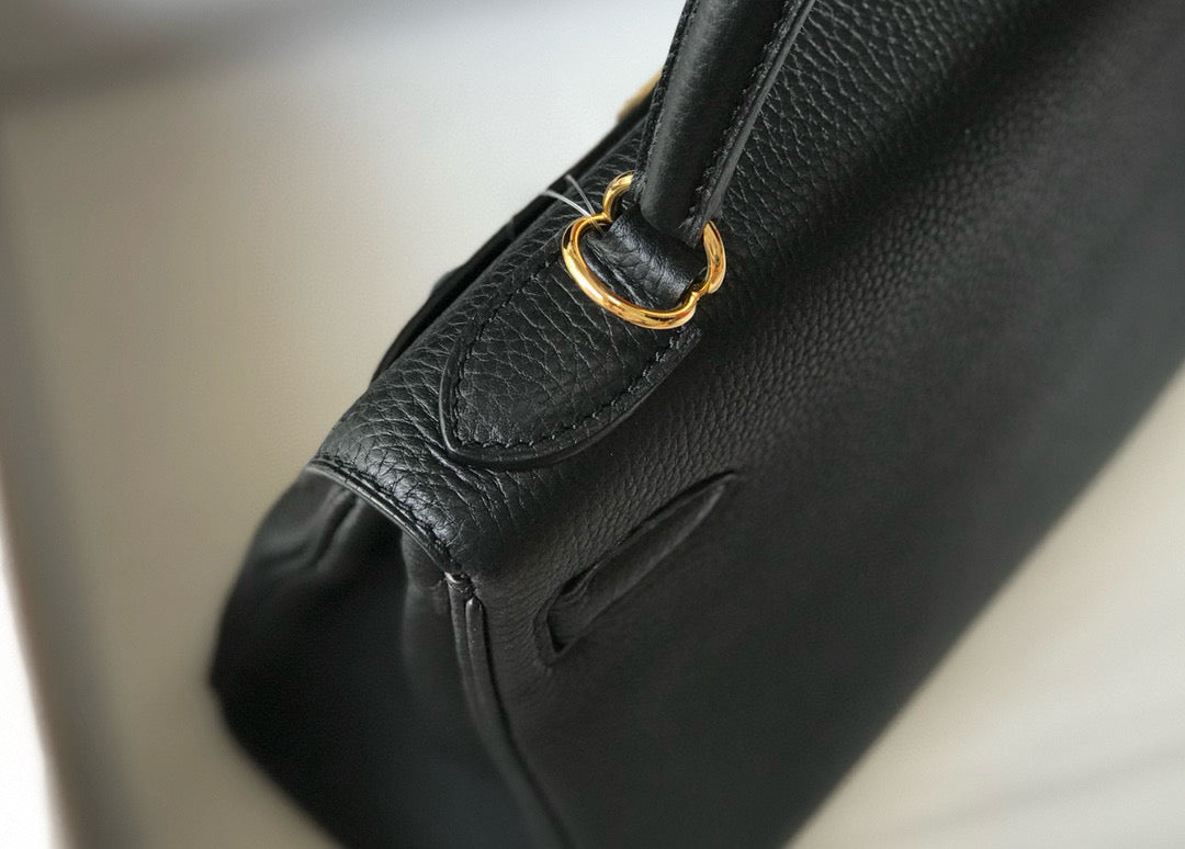HM KELLY 28CM NOIR TOGO QUINCAILLERIE OR