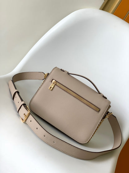 Oxford Lockme 22 cm en cuir de veau grège 