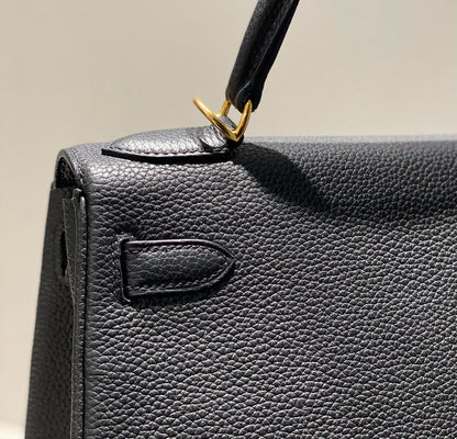 HM ケリー 25cm ブラック トーゴ ゴールド金具