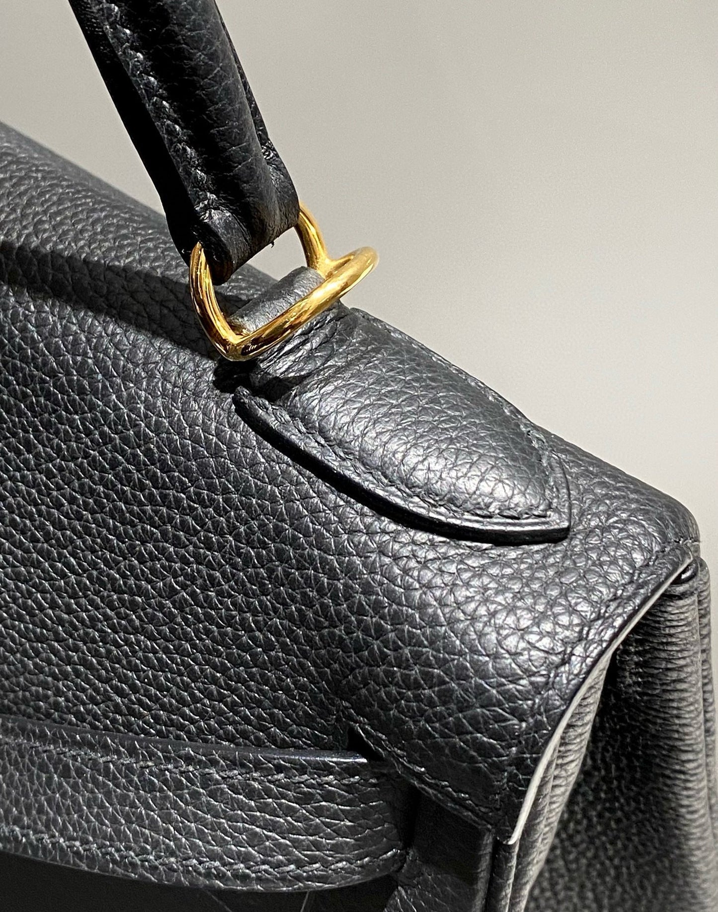 HM ケリー 25cm ブラック トーゴ ゴールド金具