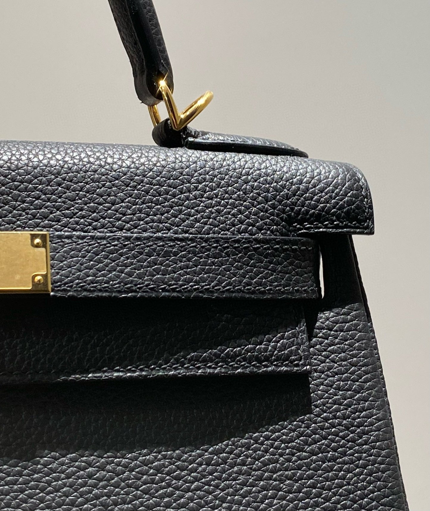 HM ケリー 25cm ブラック トーゴ ゴールド金具
