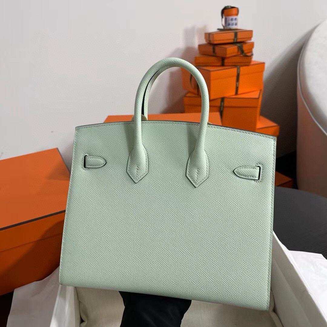 HM バーキン 25cm ヴェールフィズ エプソムレザー シルバー金具