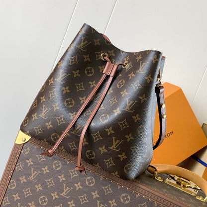 NeoNoe MM 26 cm en toile monogrammée marron