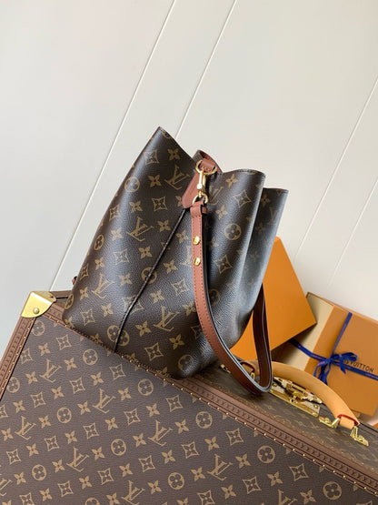 NeoNoe MM 26 cm en toile monogrammée marron