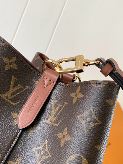 NeoNoe MM 26 cm en toile monogrammée marron