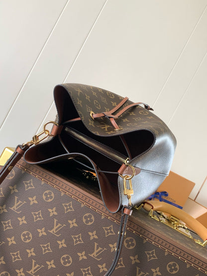NeoNoe MM 26 cm en toile monogrammée marron