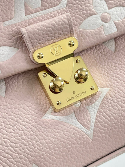 ナノ マドレーヌ 21 ピンク エンボスカーフスキン ゴールド金具
