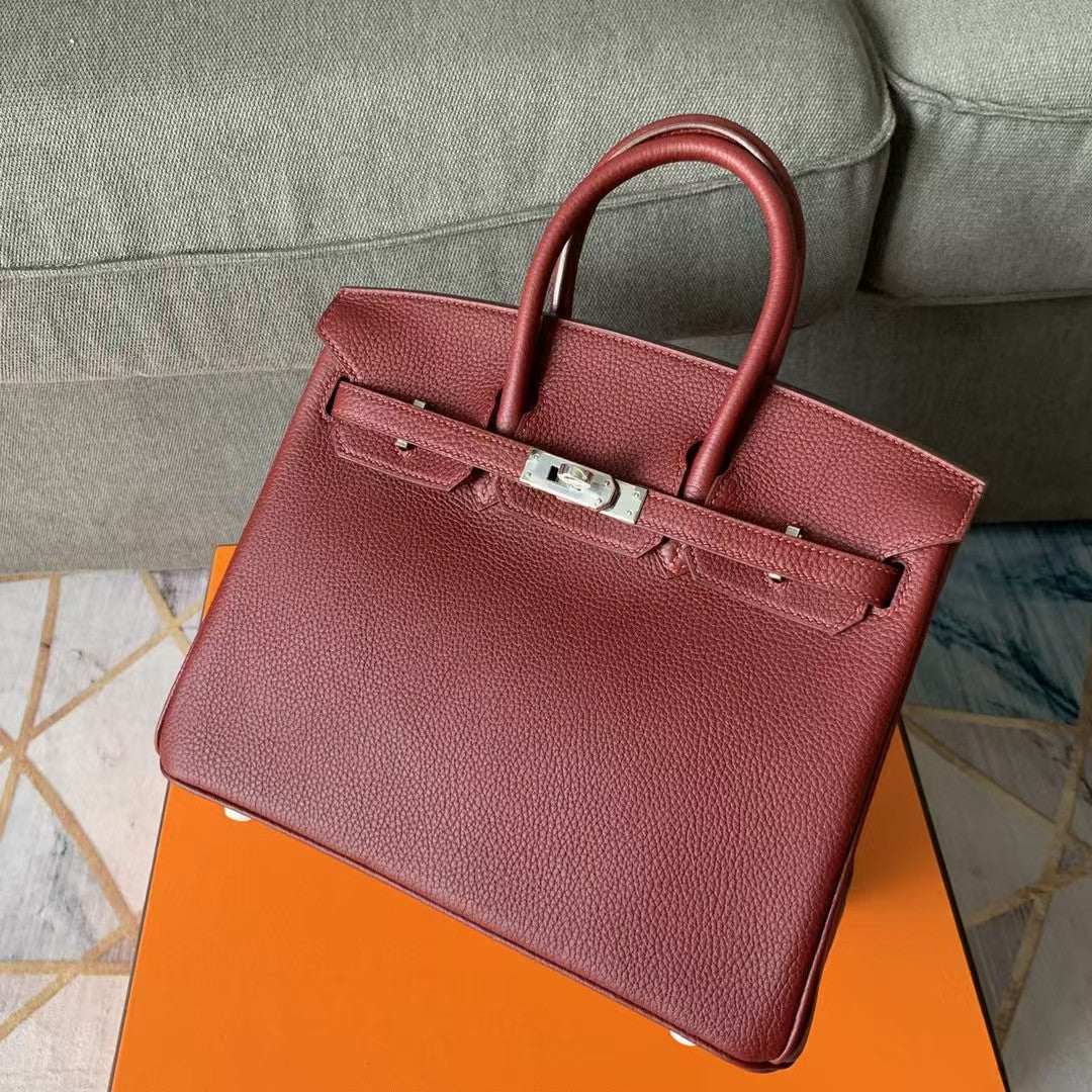 HM BIRKIN 30CM JAM CUIR DE VEAU QUINCAILLERIE ARGENTÉE