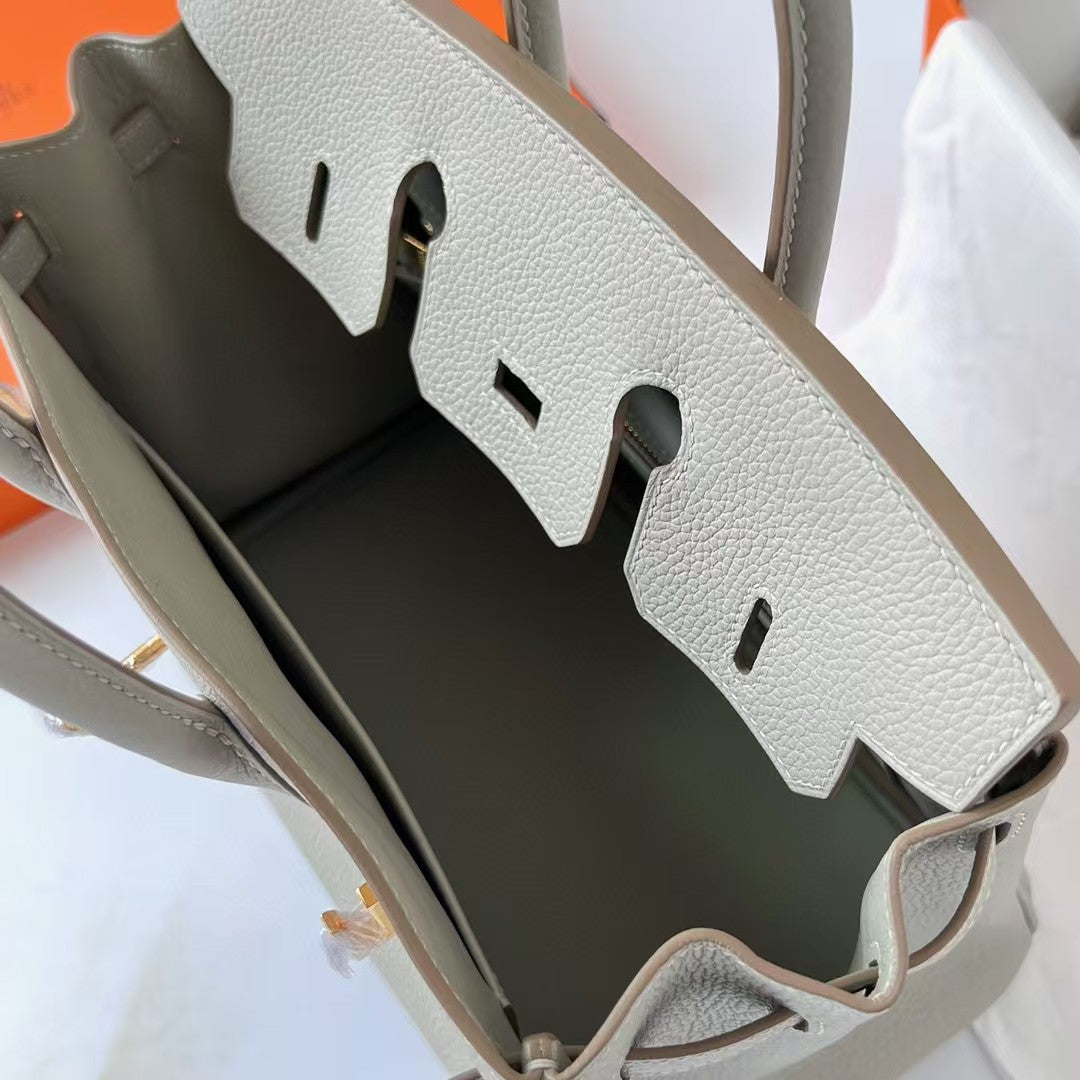 HM バーキンバッグ パールグレー トゴレザー ゴールド金具