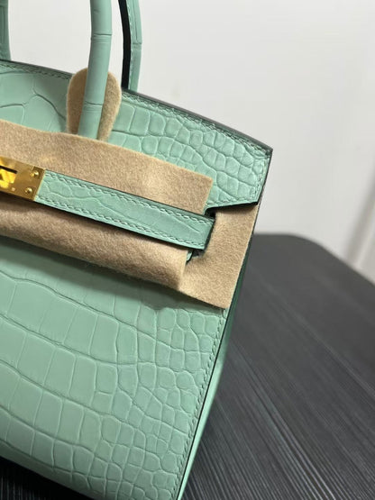 HM バーキン 25cm ヴェール・ドゥ・クロコダイル ゴールド金具
