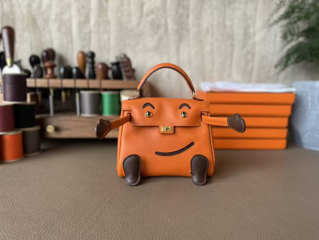 Poupée HM Kelly 16 cm en cuir Gulliver orange